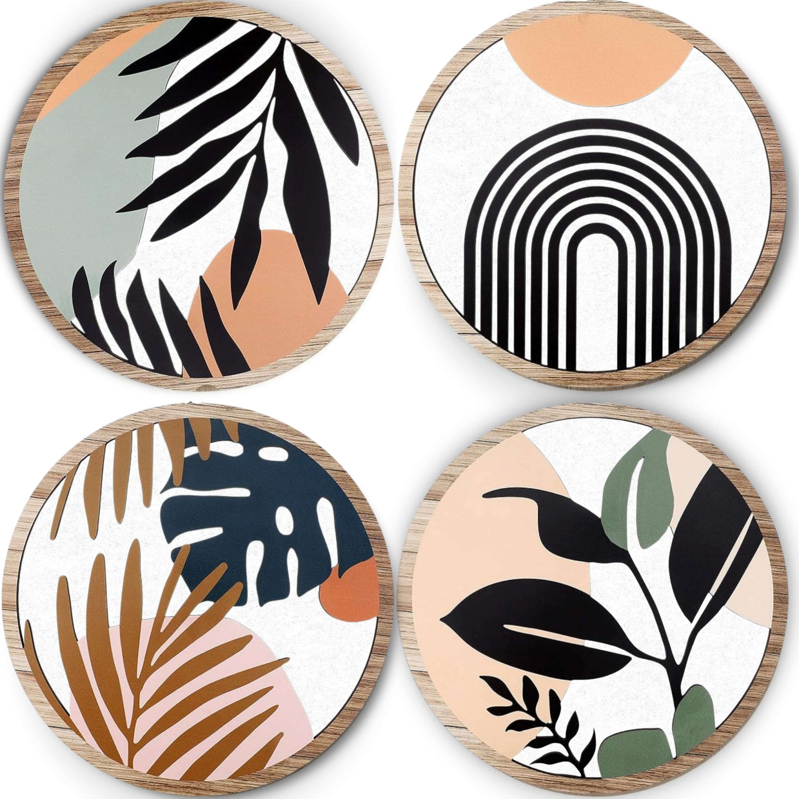 5 PCS Circle Wall Painting