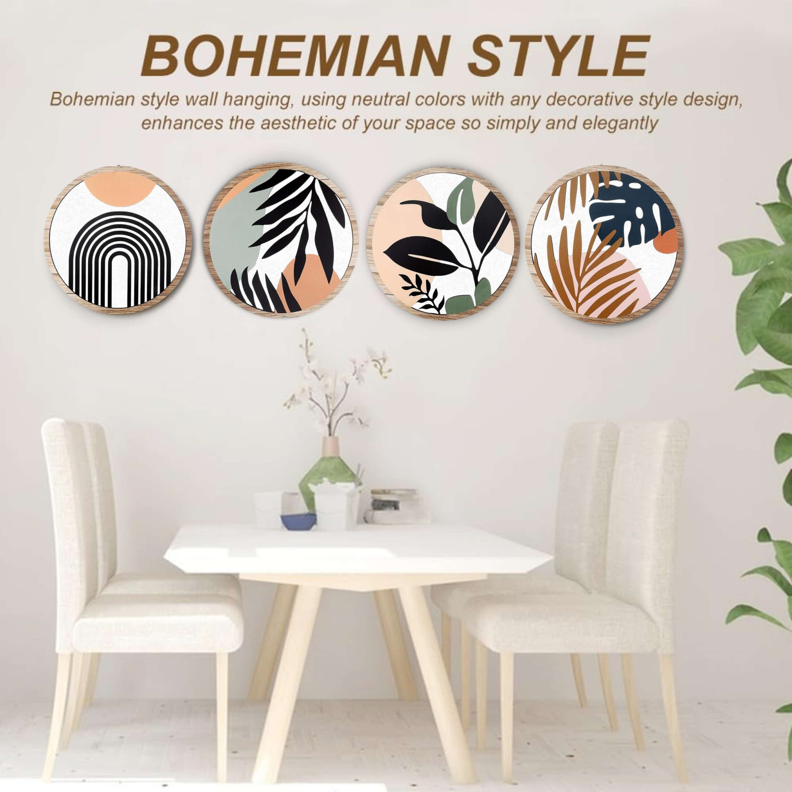 5 PCS Circle Wall Painting - Image 3